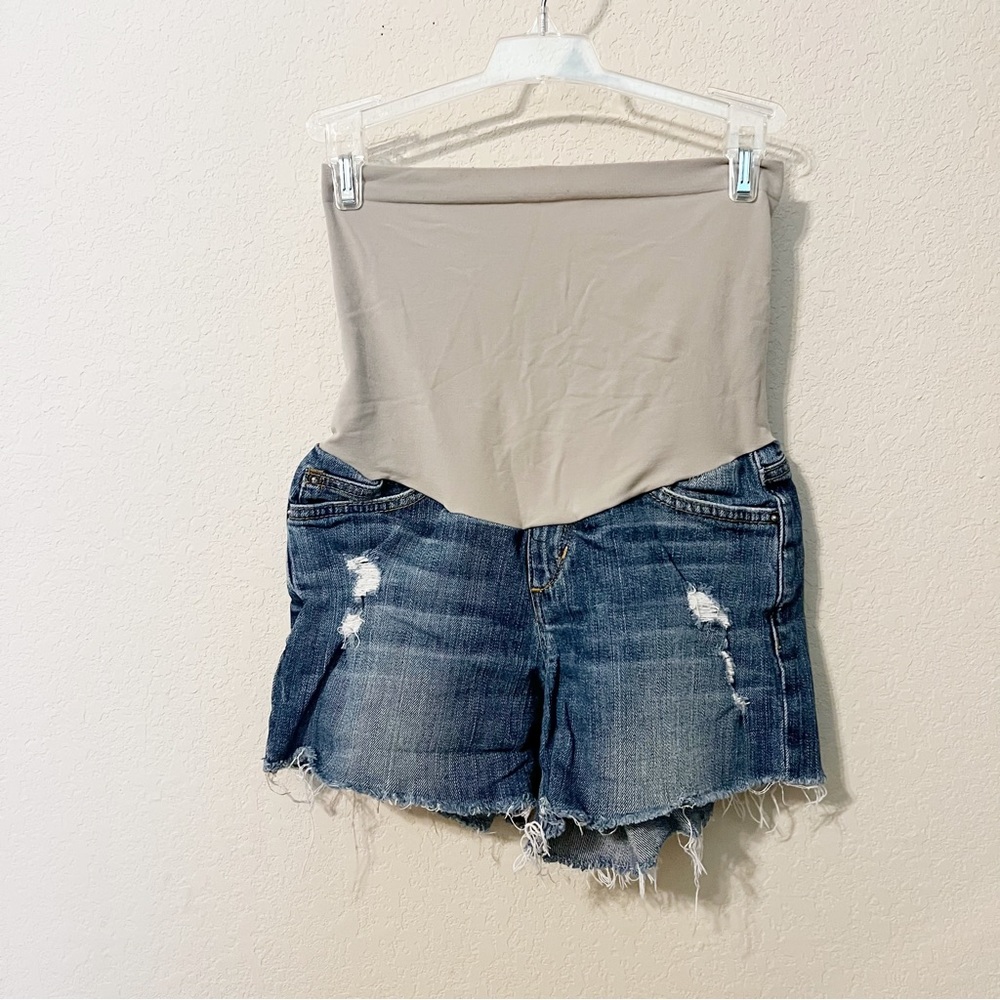 Joes Raw Hem Denim Maternity Shorts